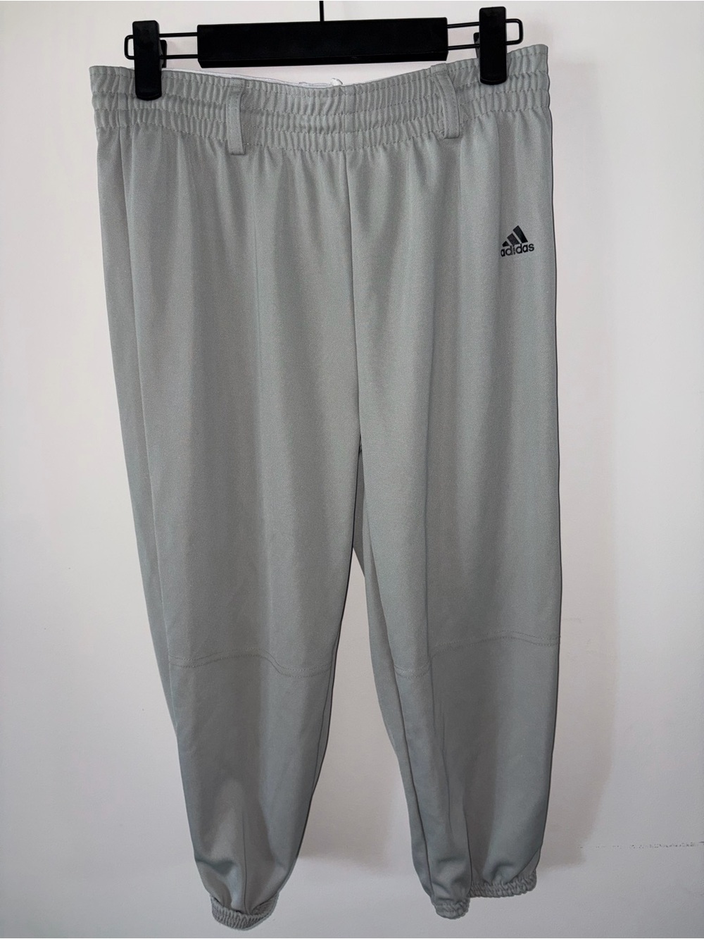 Adidas Kids/Boys Large Gray Elastic Baseball Pants